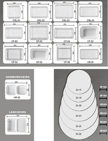 Bandejas Descartáveis, Copos e Pratos Descartáveis