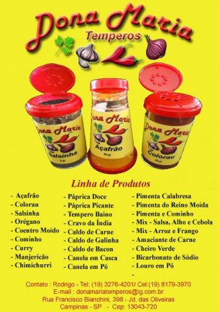 CONDIMENTOS EM POTINHOS