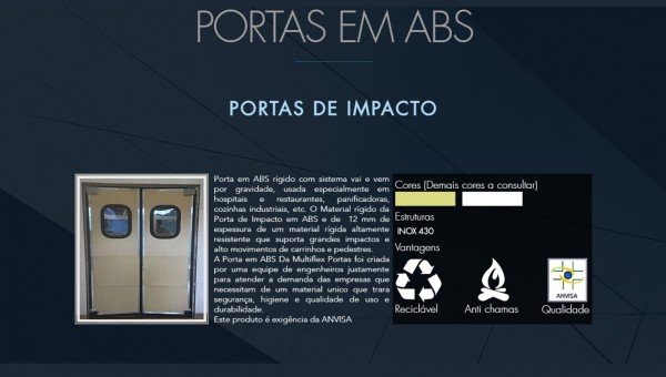 Portas em ABS Portas Flexíveis Portas Rápidas Cortinas em PVC Flexível